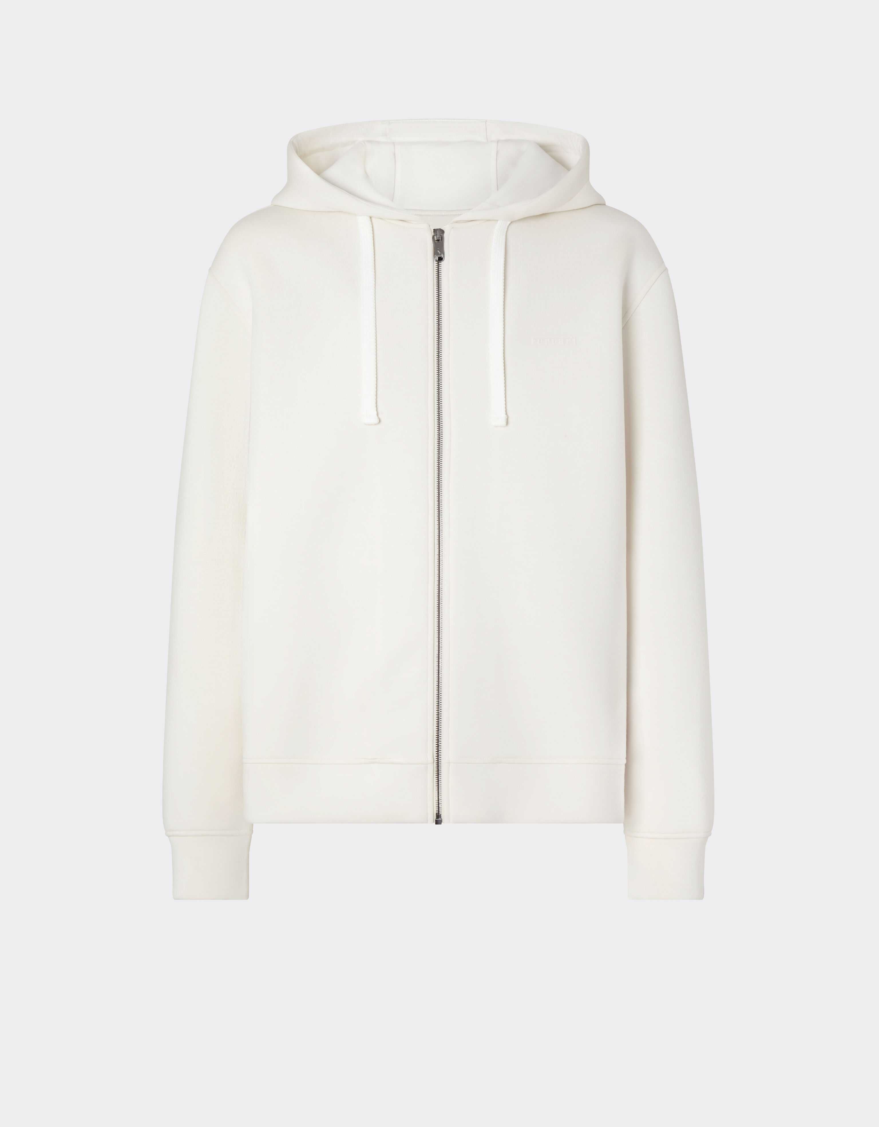 Ferrari Zipped sweatshirt in scuba fabric Ivory 49285f