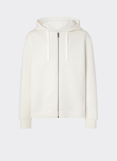Zipped sweatshirt in scuba fabric Ferrari Zipped sweatshirt in scuba fabric Ivory 49285f