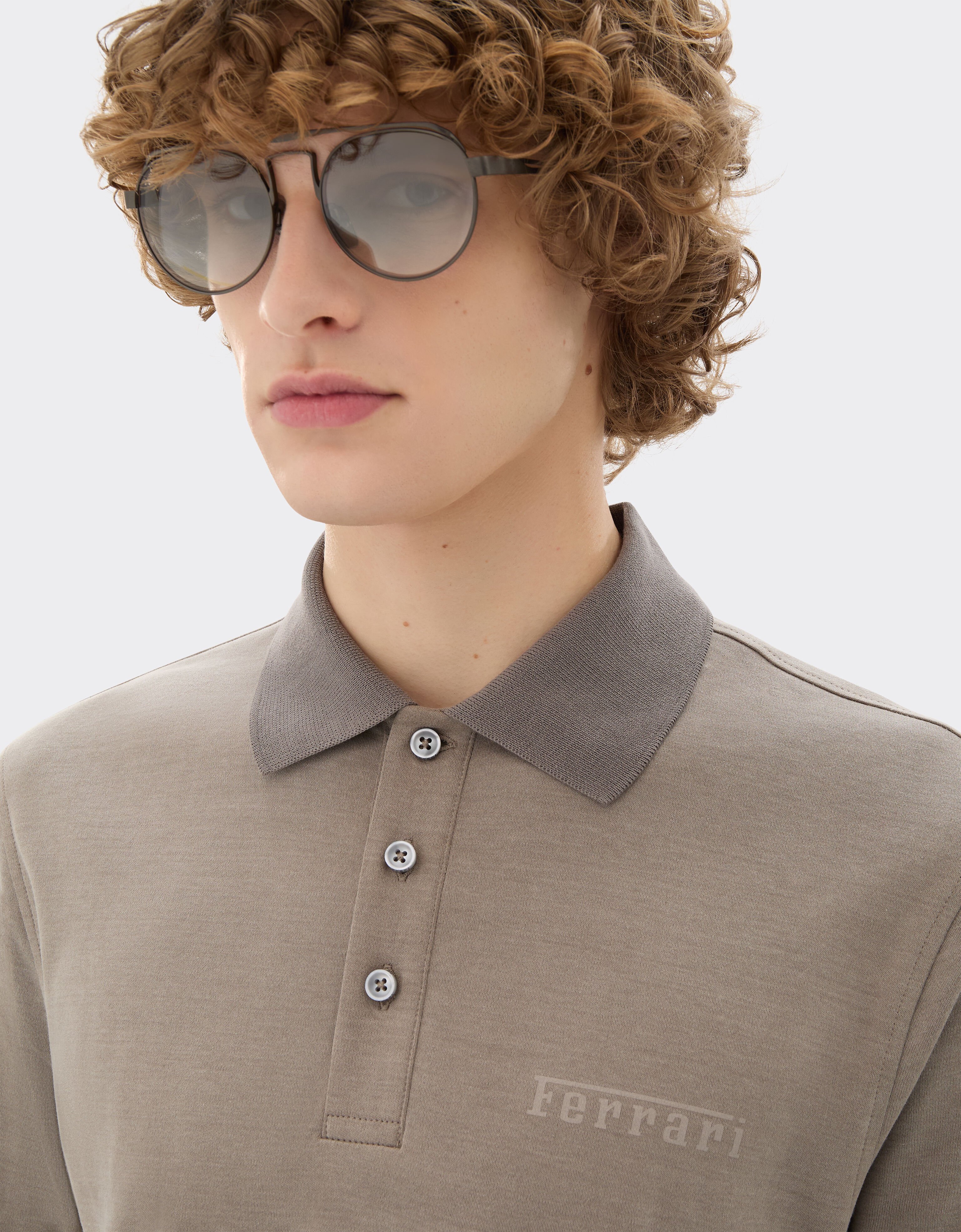 Ferrari Polo en coton avec logo Ferrari Clay 50994f