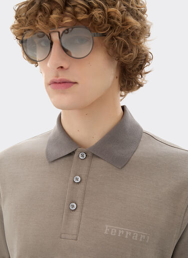 Ferrari Cotton polo shirt with Ferrari logo Clay 50994f