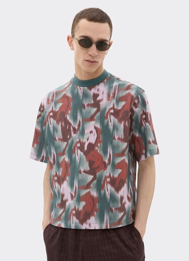 Camiseta con estampado Cavallino Ikat Ferrari Camiseta con estampado Cavallino Ikat Azul pavo real 22511f