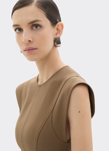 Ferrari Technical cotton dress Khaki Green 50065f