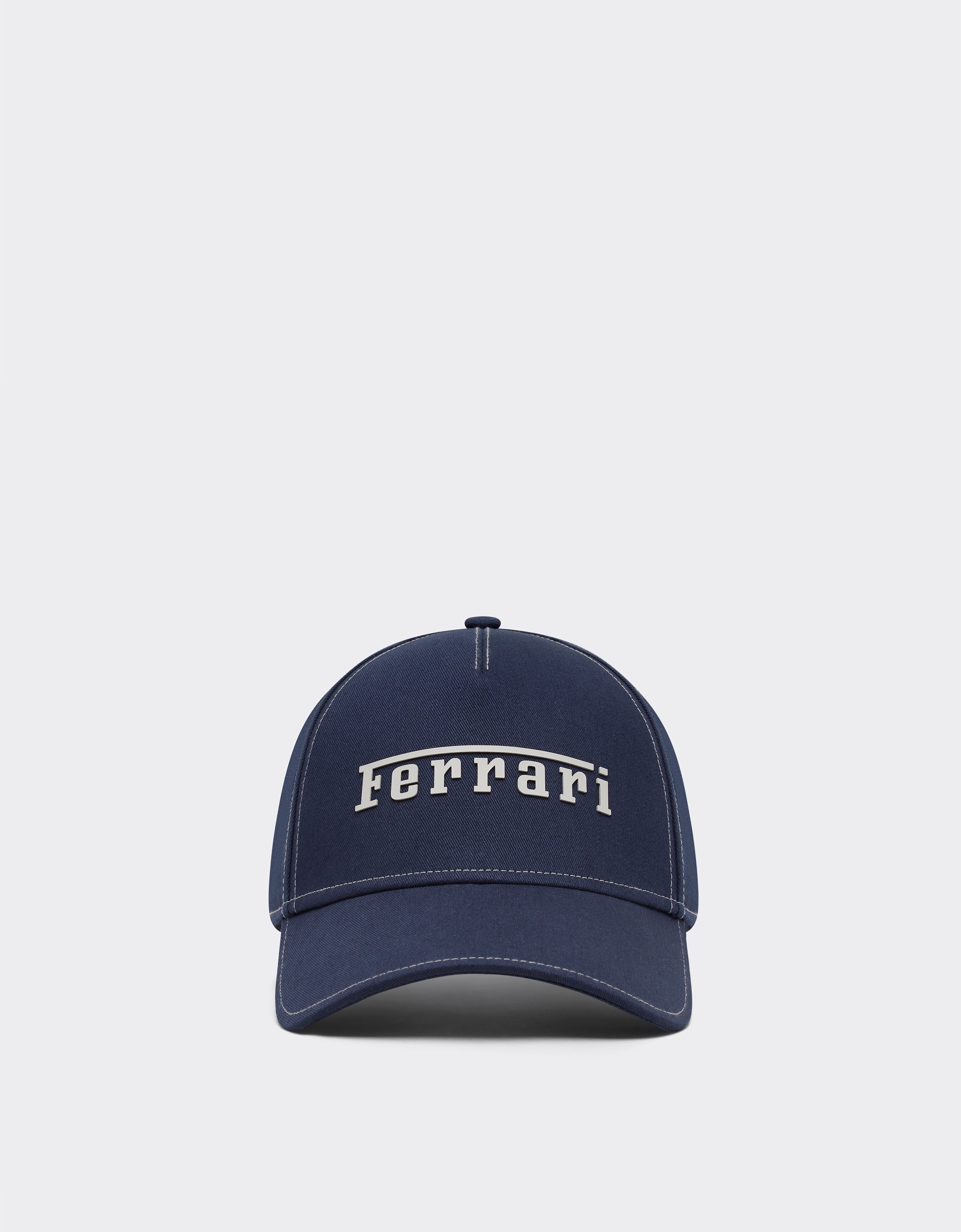 Ferrari Baseball cap with rubberized Ferrari logo Navy 20403f
