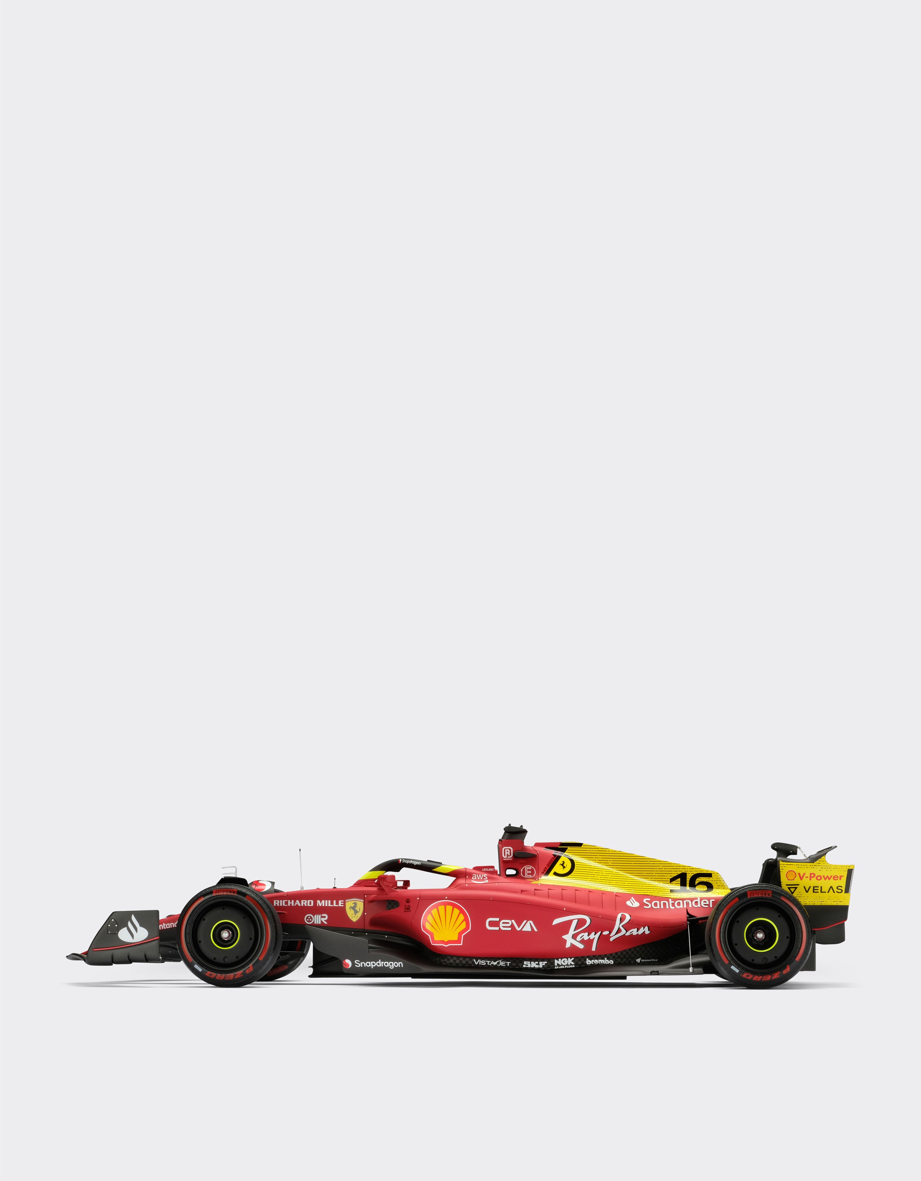 Ferrari 1:8 scale Charles Leclerc Ferrari F1-75 model Rosso Corsa F0883f
