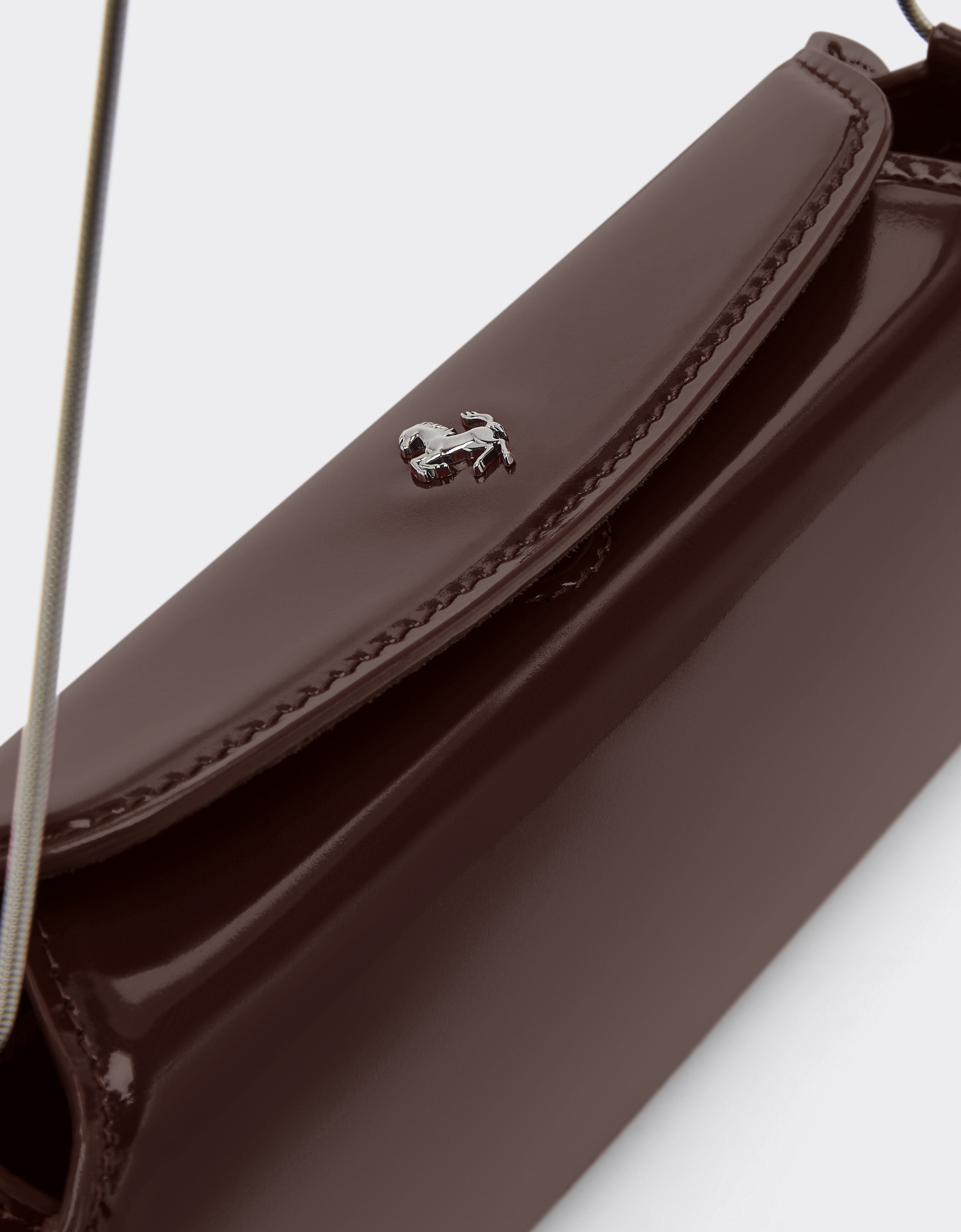Ferrari Ferrari Dino leather wallet with shoulder strap Espresso 49275f