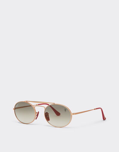 Ferrari Ray-Ban for Scuderia Ferrari RB3775M en métal or rose avec verres dégradés gris clair Argent LA0EFf