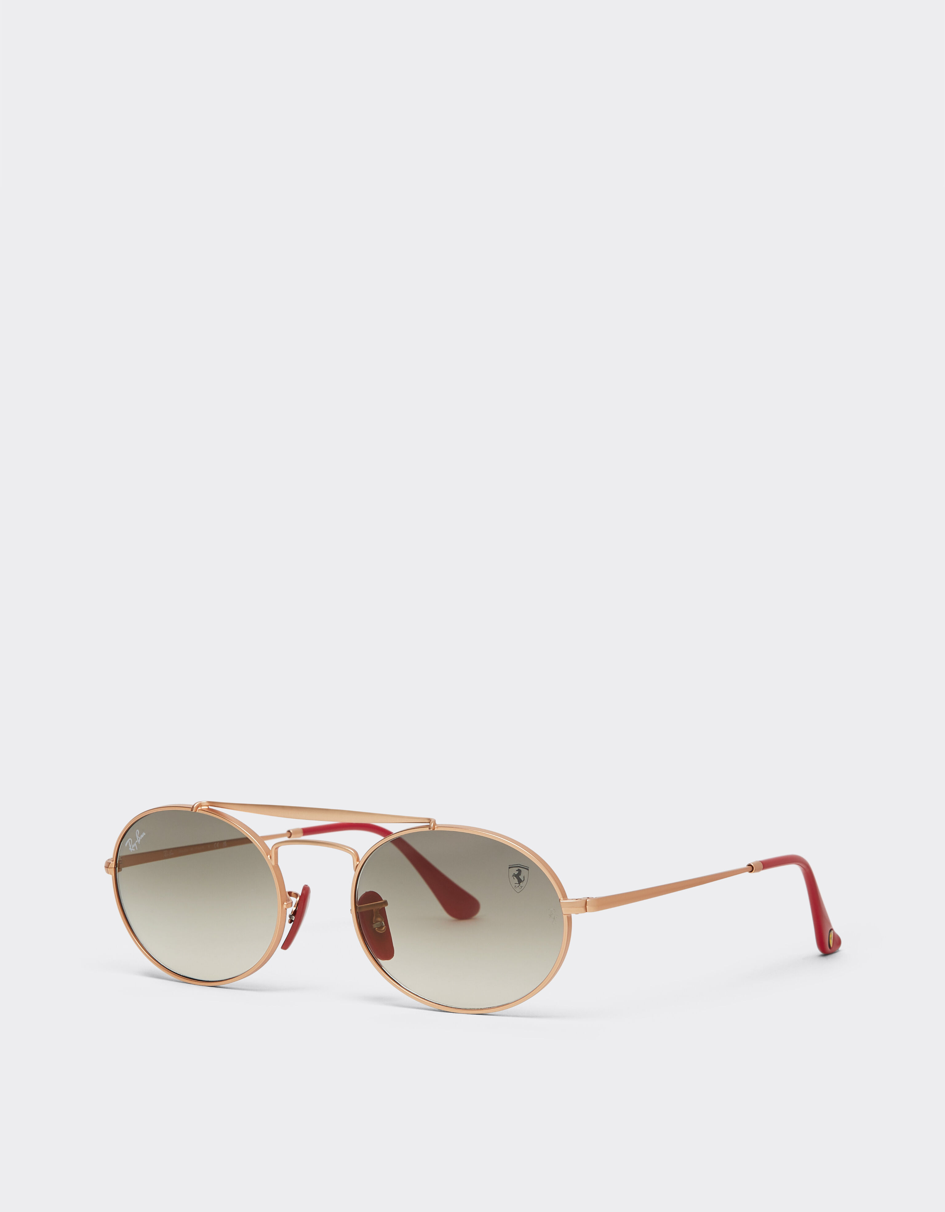 Ferrari Ray-Ban for Scuderia Ferrari RB3775M in rose gold metal with light grey gradient lenses Silver LA0EFf