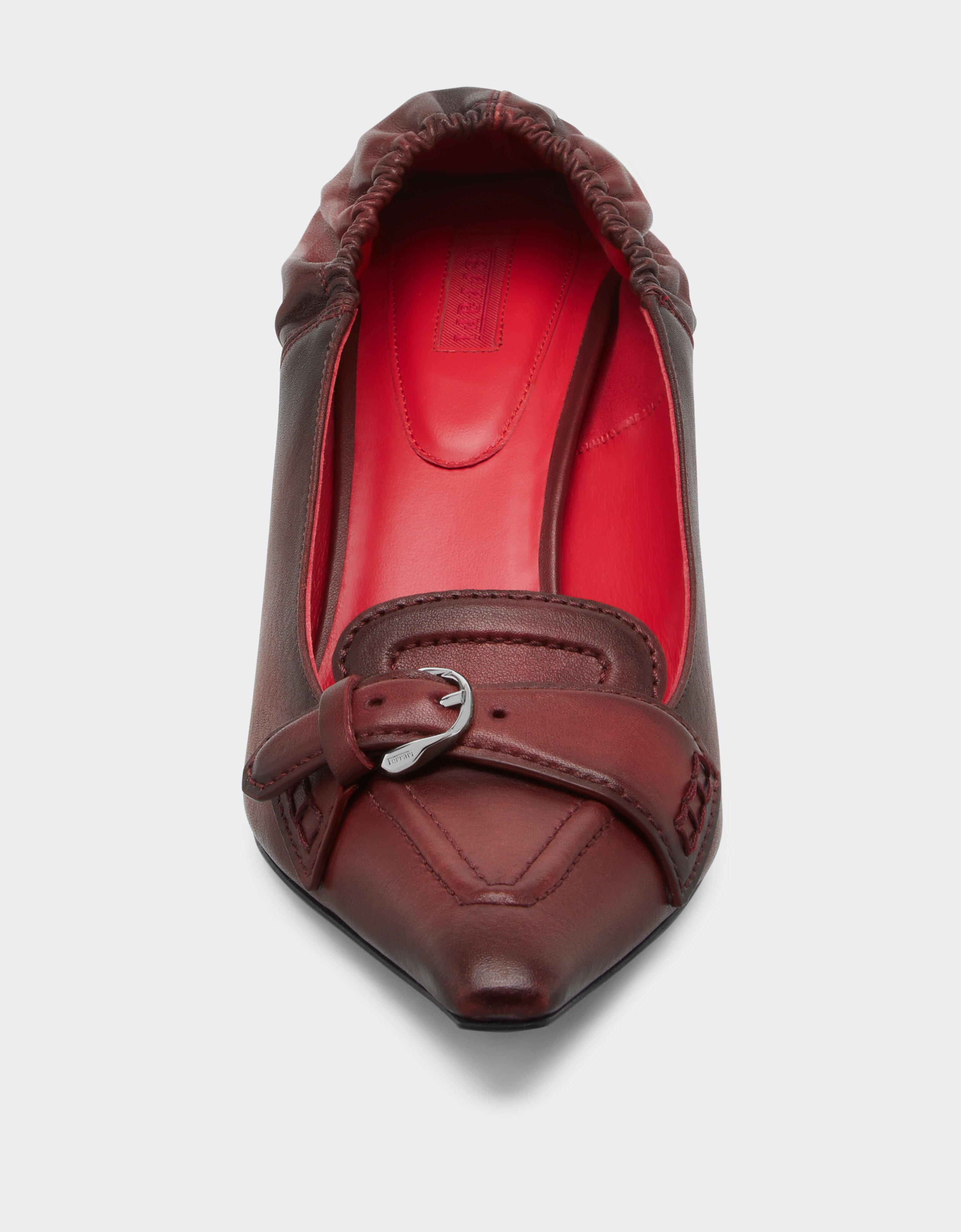 Ferrari Leather heeled loafers Maison Red 49884f