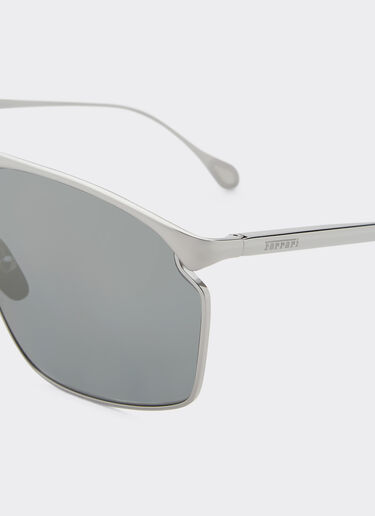 Ferrari Ferrari sunglasses in gunmetal grey metal with polarised silver mirror lens Ingrid F1536f