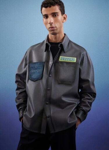 Reconditioned by Ferrari leather overshirt jacket Ferrari Reconditioned by Ferrari leather overshirt jacket Dark Grey 50147f