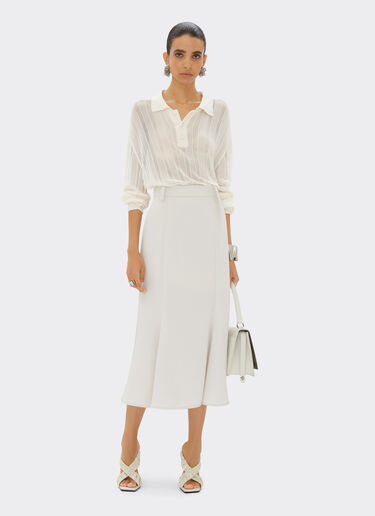 Ferrari Midi skirt in recycled satin Ecru 21868f