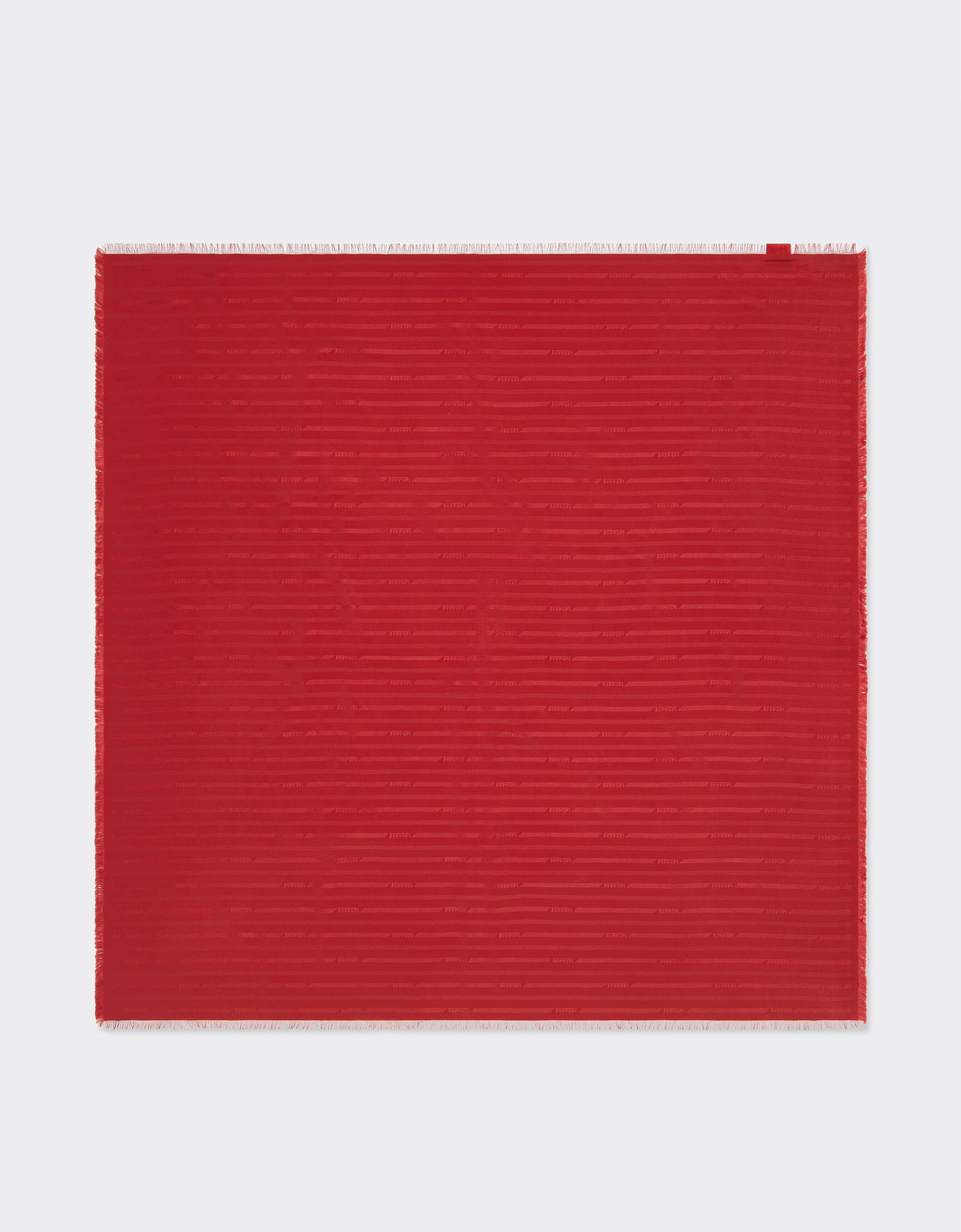 Ferrari Silk scarf with micro Ferrari logo Maison Red 50190f