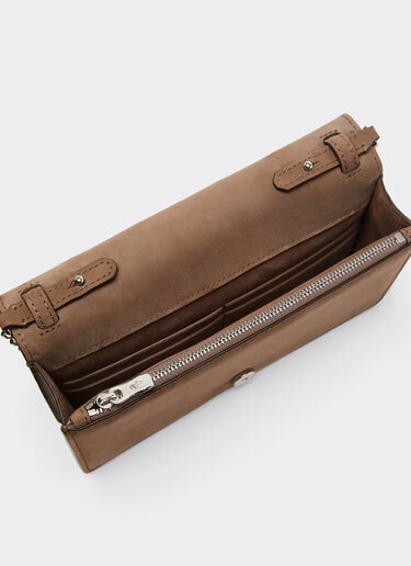 Ferrari Ferrari GT wallet in shaded nubuck with chain shoulder strap Clay 50395f