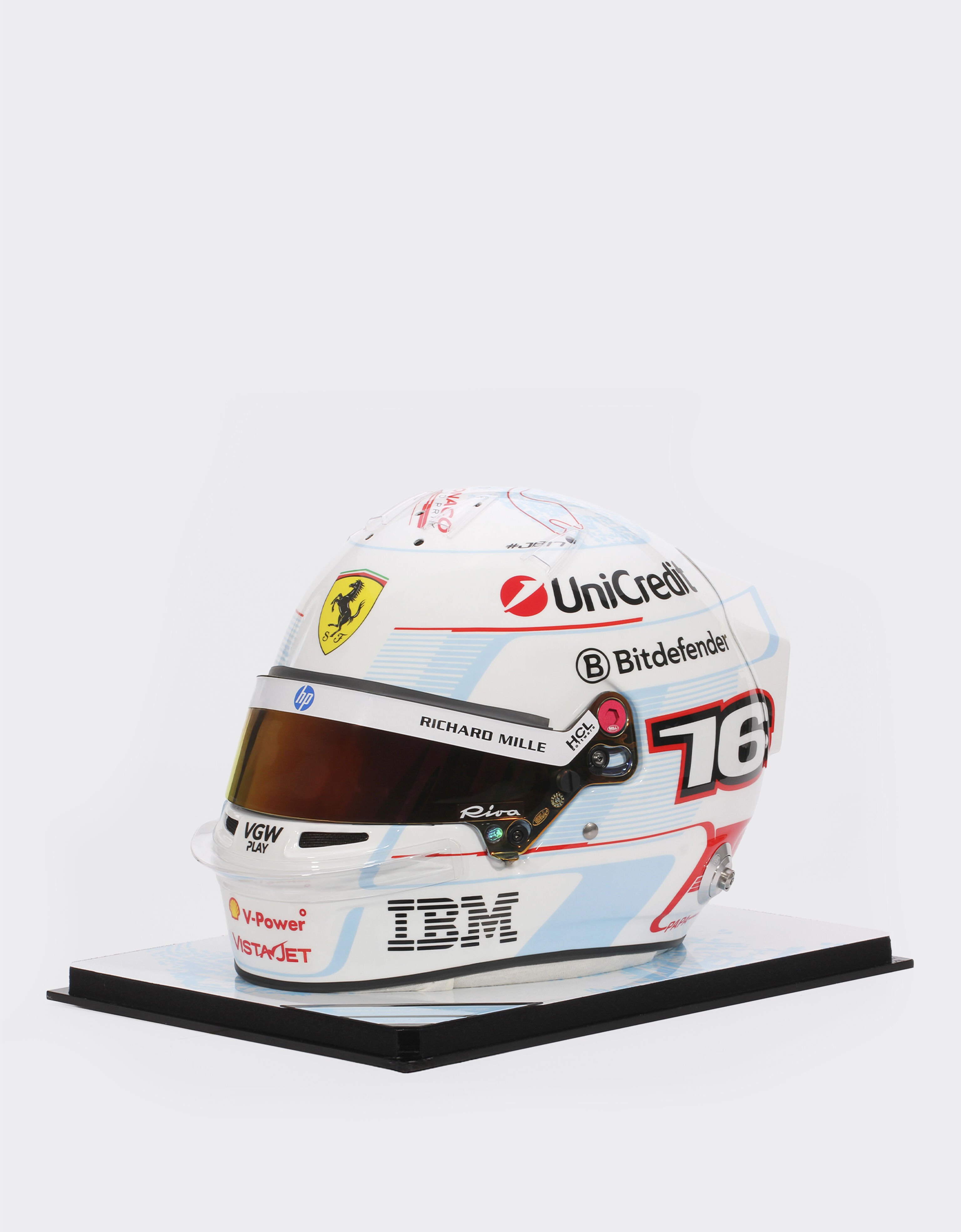 Ferrari Casco Charles Leclerc Monaco Special Edition 2025 in scala 1:1 MULTICOLORE LA07Af