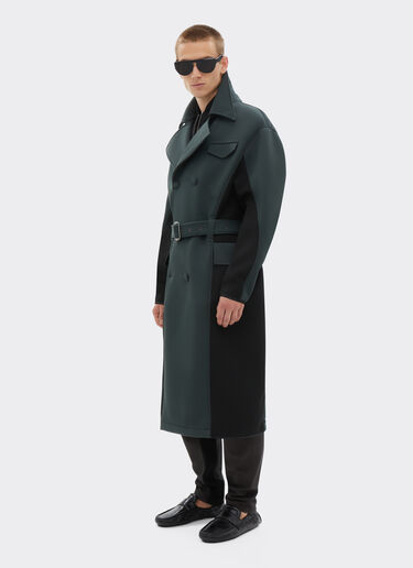 Ferrari Trench coat in bonded wool with scuba effect Army 20947f