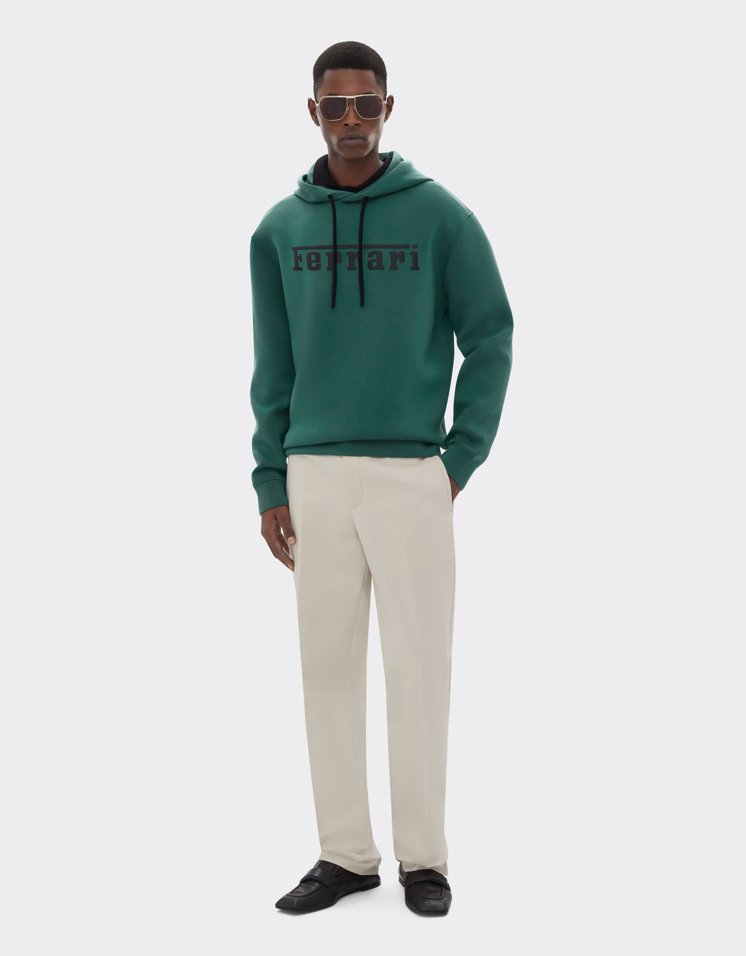 Ferrari Scuba knit sweatshirt with contrast Ferrari logo Ficus Green 47819f
