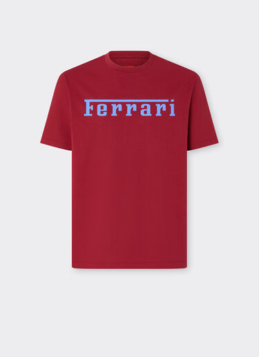 Ferrari Baumwoll-T-Shirt mit Ferrari-Logo Rosso Maison 51037f