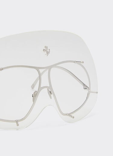 Ferrari Limited Edition metal sunglasses with transparent shield Ferrari Ferrari Limited Edition metal sunglasses with transparent shield Silver F1247f
