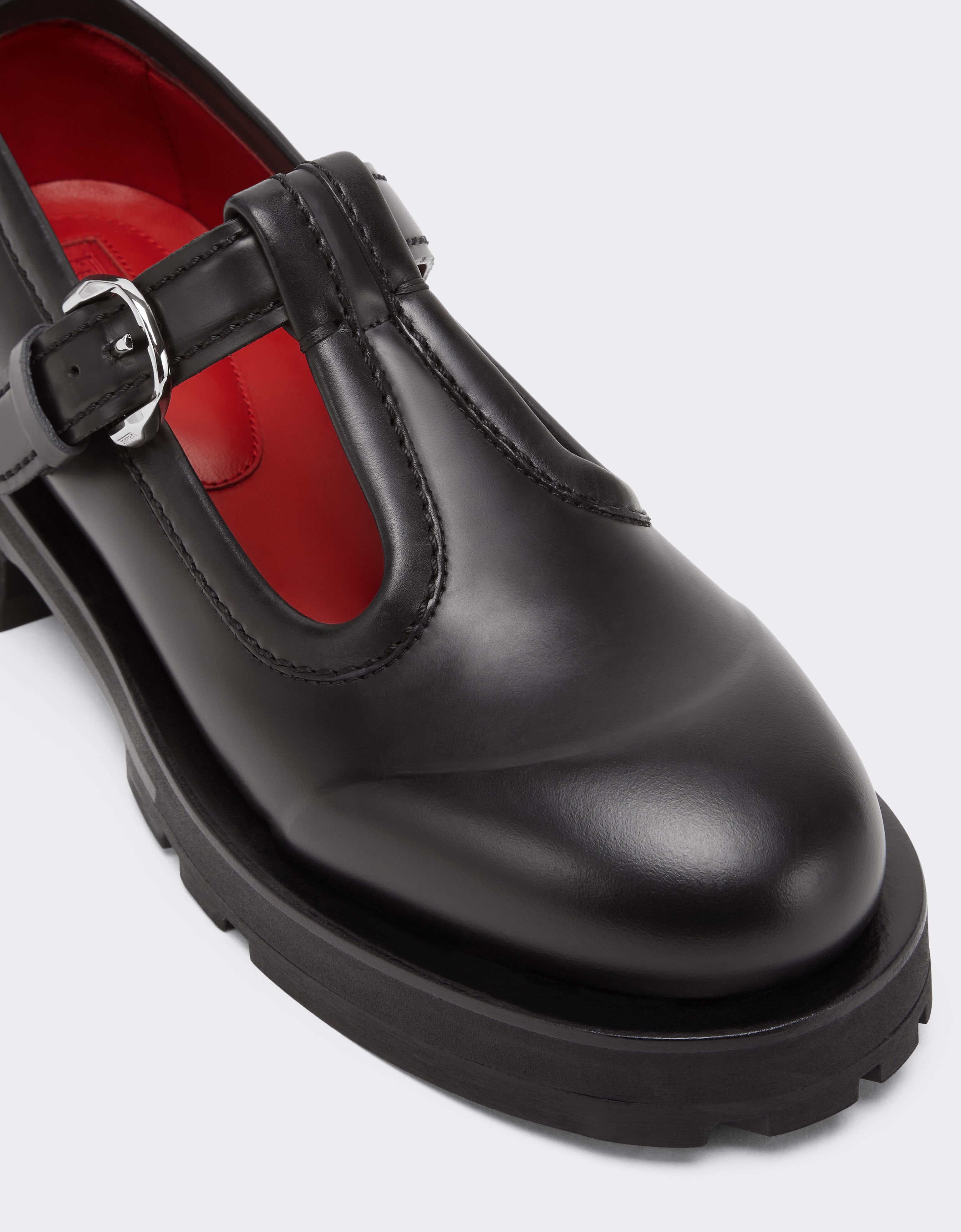 Ferrari Mary Jane en cuir Noir 22742f