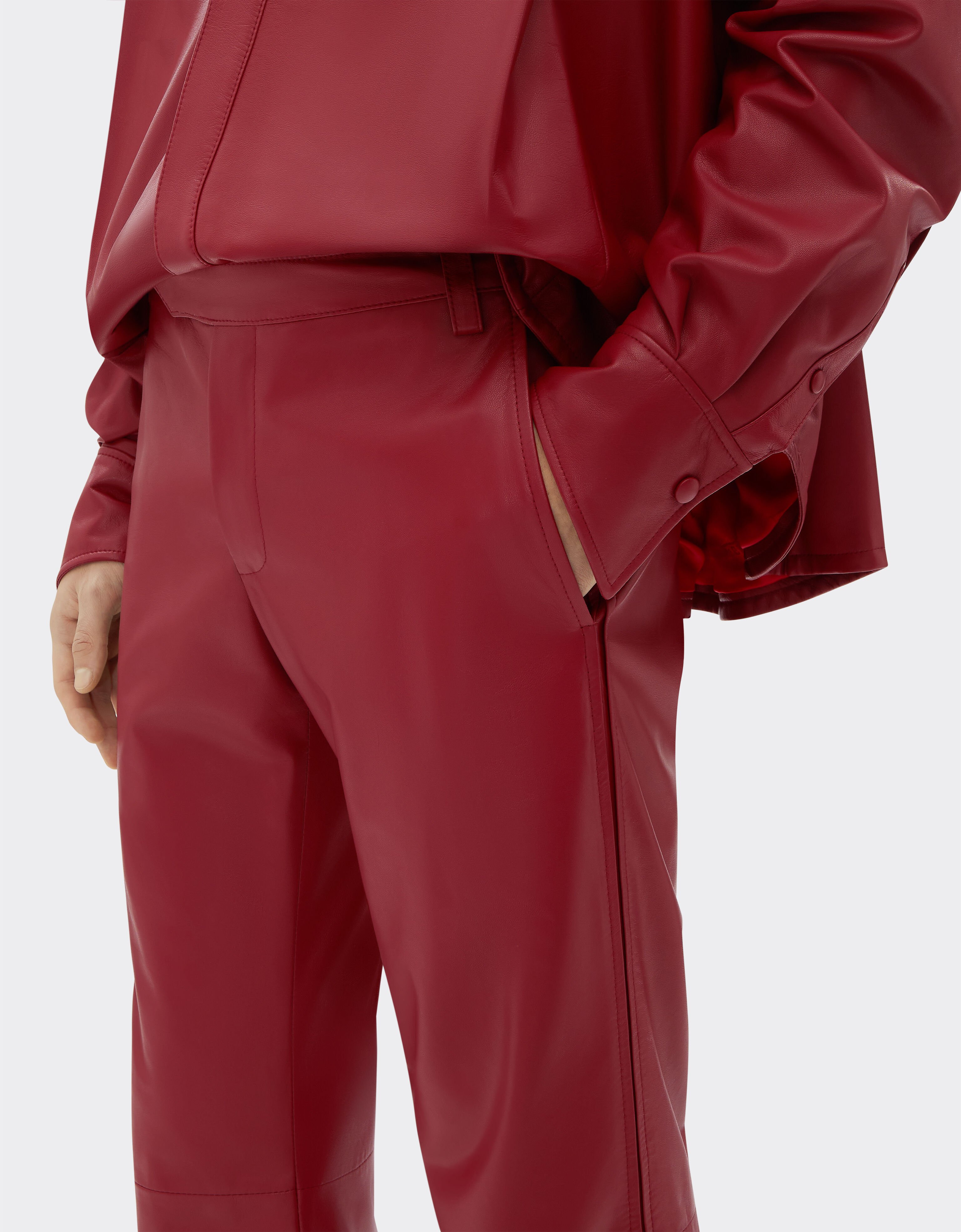 Ferrari Trousers in draped nappa leather Maison Red 22105f