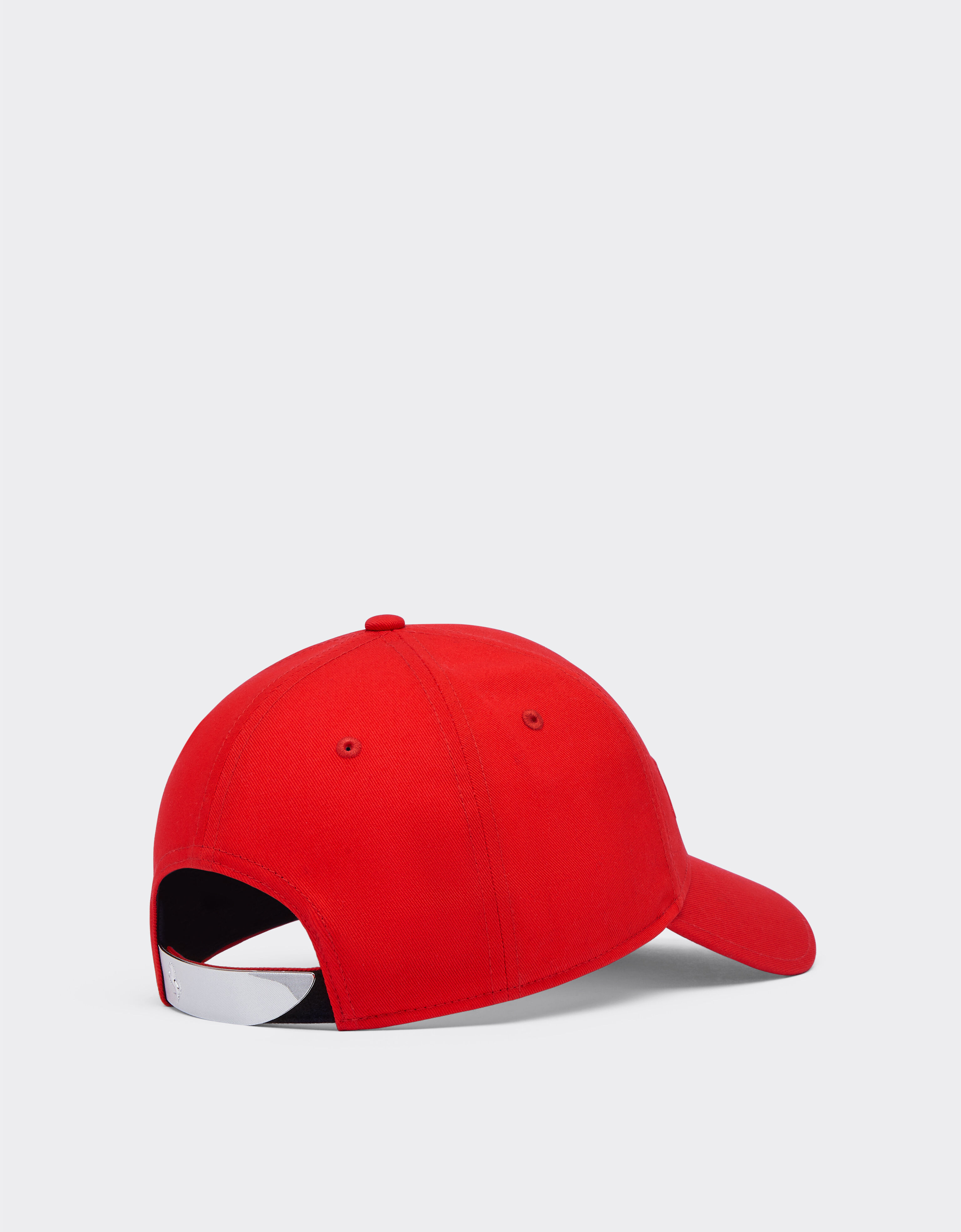 Ferrari Cotton baseball cap with Ferrari logo embroidery Rosso Dino 21342f