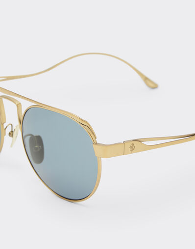Ferrari Gafas de sol Ferrari detitanio dorado mate con cristales azules Oro LA0EOf