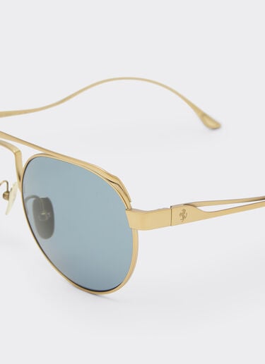 Ferrari sunglasses in matte gold titanium with blue lenses Ferrari Ferrari sunglasses in matte gold titanium with blue lenses Gold LA0EOf