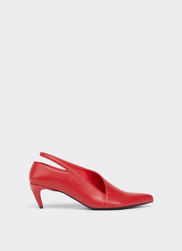 Leather Slingback with Side Cut-out Ferrari Leather Slingback with Side Cut-out Rosso Cardinale CSWSL0006XL00004f