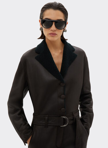 Ferrari Jumpsuit in shearling Dark brown 20984f