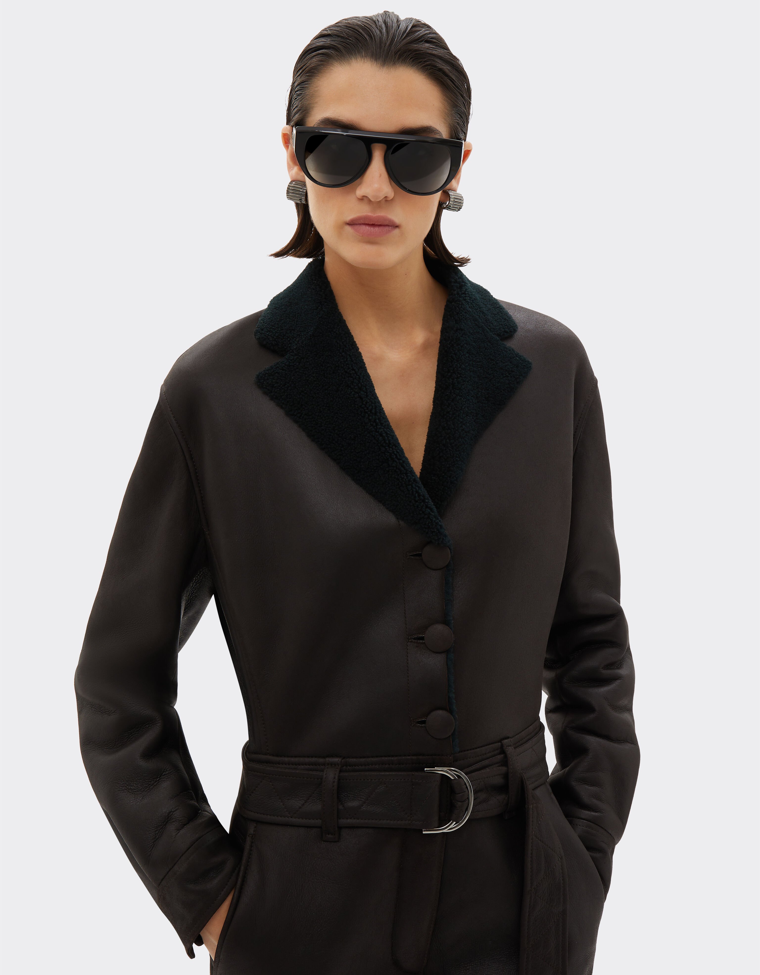 Ferrari Jumpsuit in shearling Dark brown 20984f