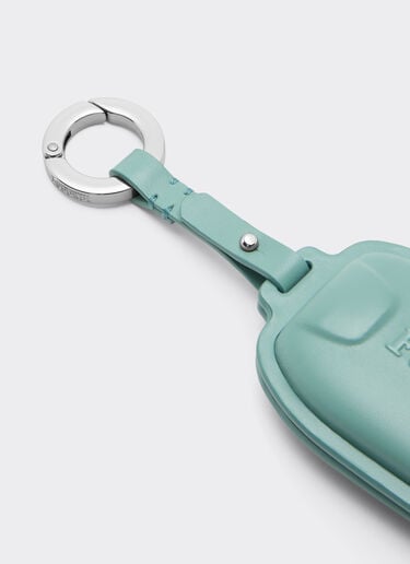 Ferrari Leather key ring with Ferrari logo Granite Green 50584f