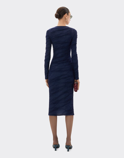 Ferrari Robe en laine et coton Bleu marine 21032f