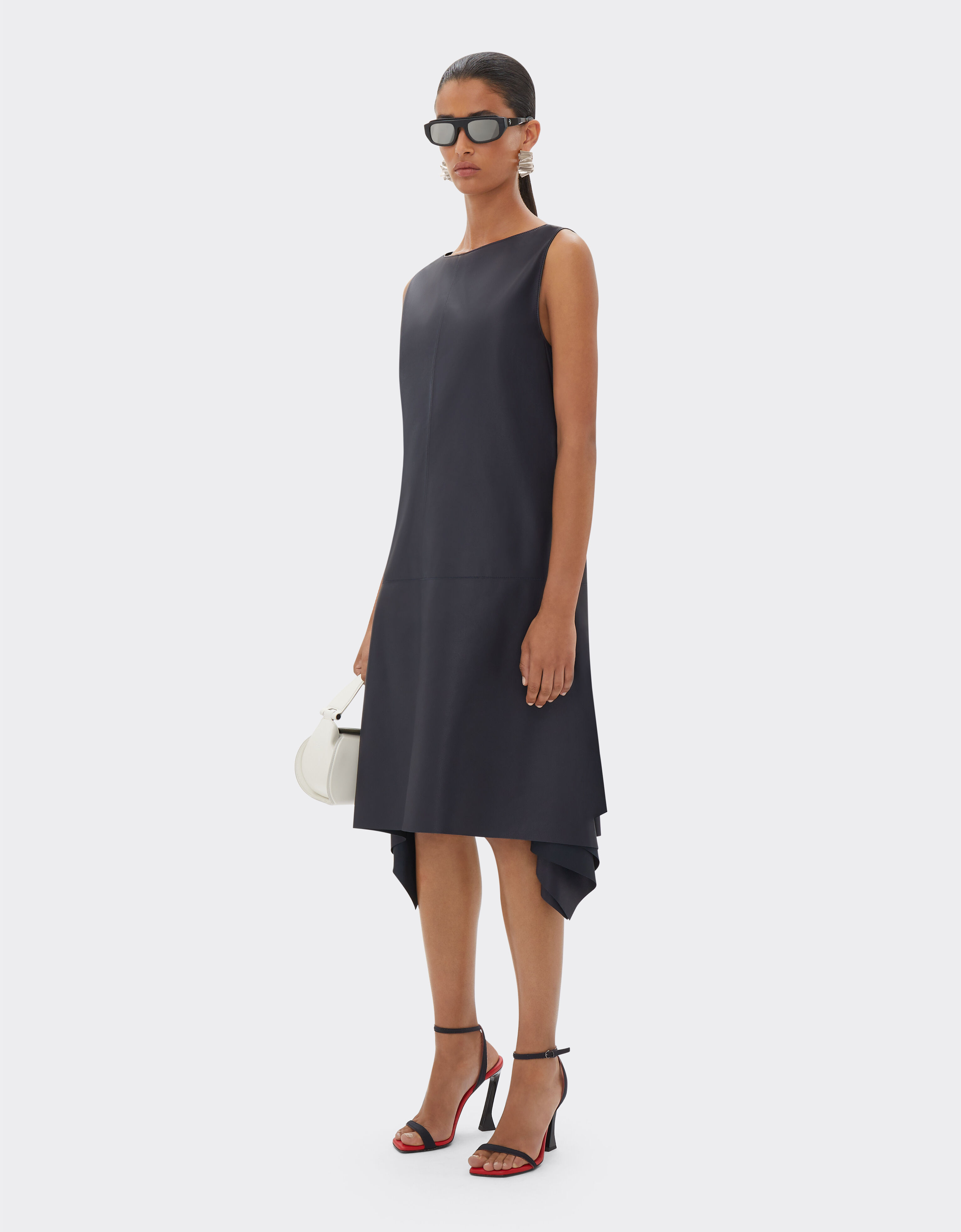 Ferrari Midi dress in nappa leather Navy 21783f