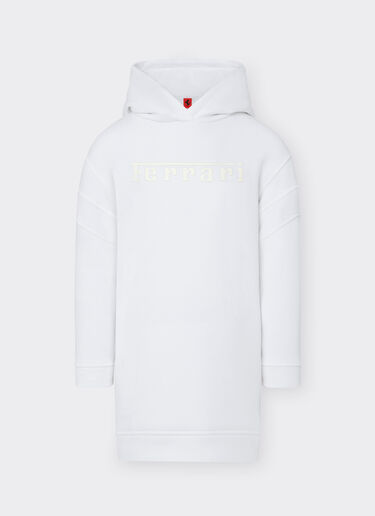 Ferrari Sweatshirtkleid aus Baumwolle mit Ferrari-Logo Optisch Weiß 47840fK