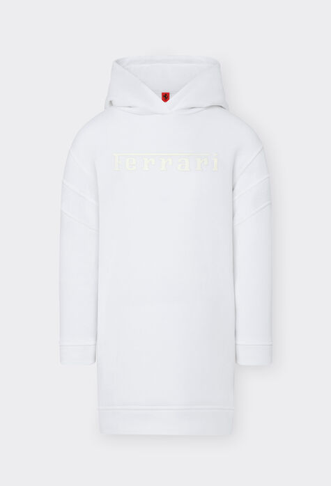 Ferrari Sweatshirtkleid aus Baumwolle mit Ferrari-Logo Schwarz 47170fK