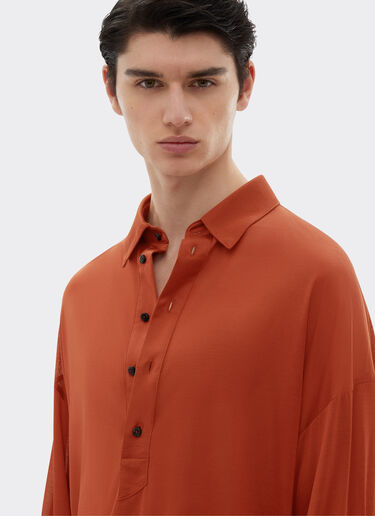 Ferrari Long-sleeved polo shirt in silk jersey Hide 22182f