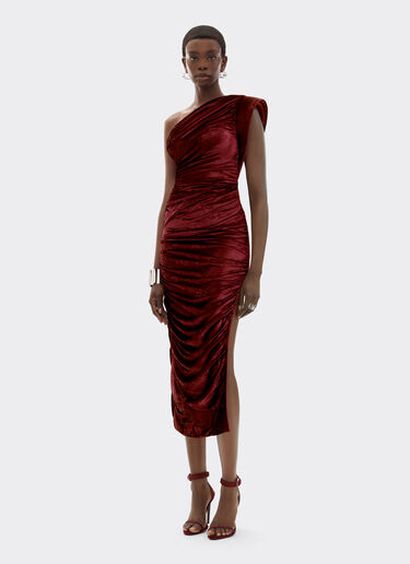 Ferrari Velvet-effect jersey skirt Mahogany 49409f