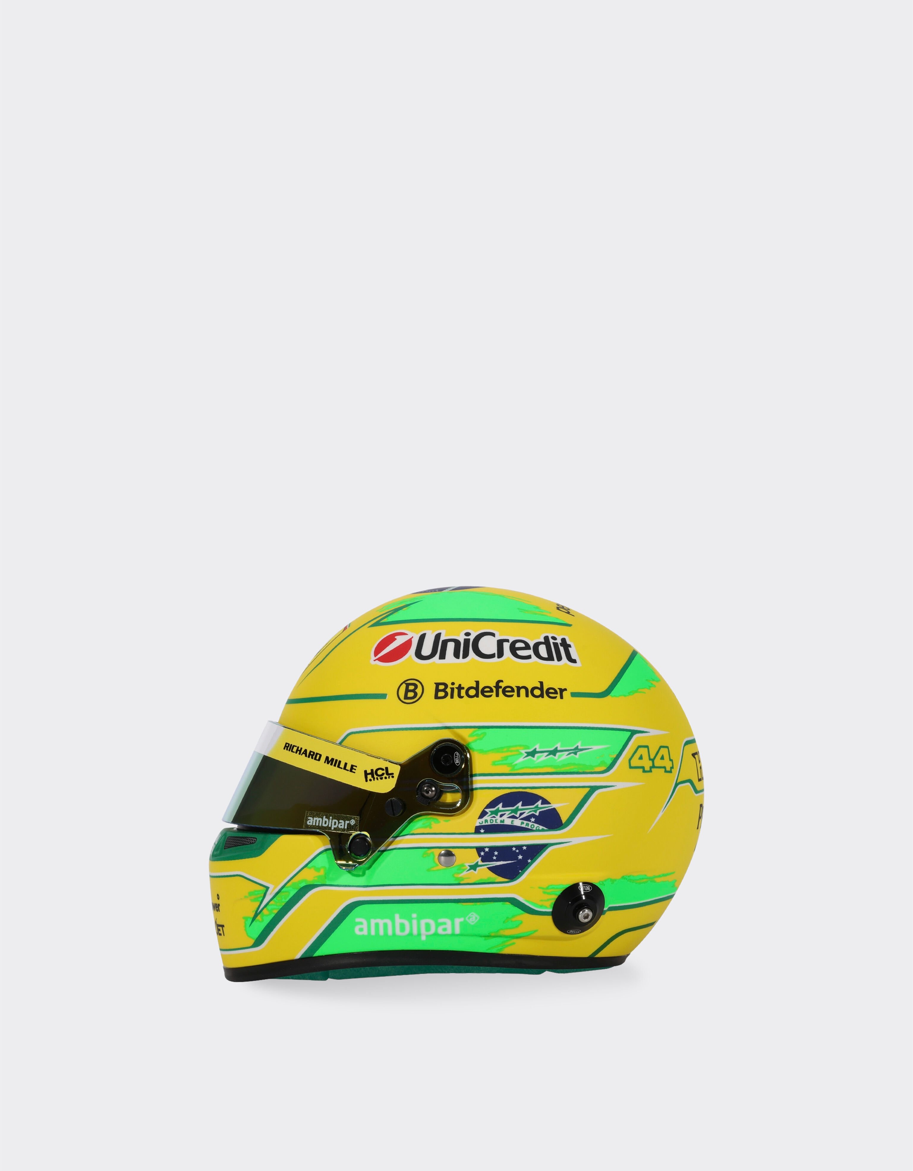 Ferrari Mini Helmet Hamilton Brazil Special Edition 2025 1:2 Scale Multicolore LA0DEf