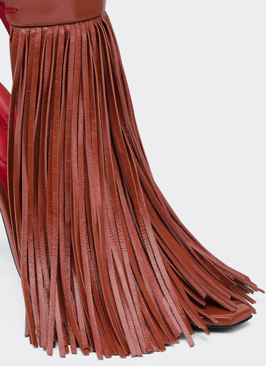 Ferrari Leather sandals with fringing Hide 49389f