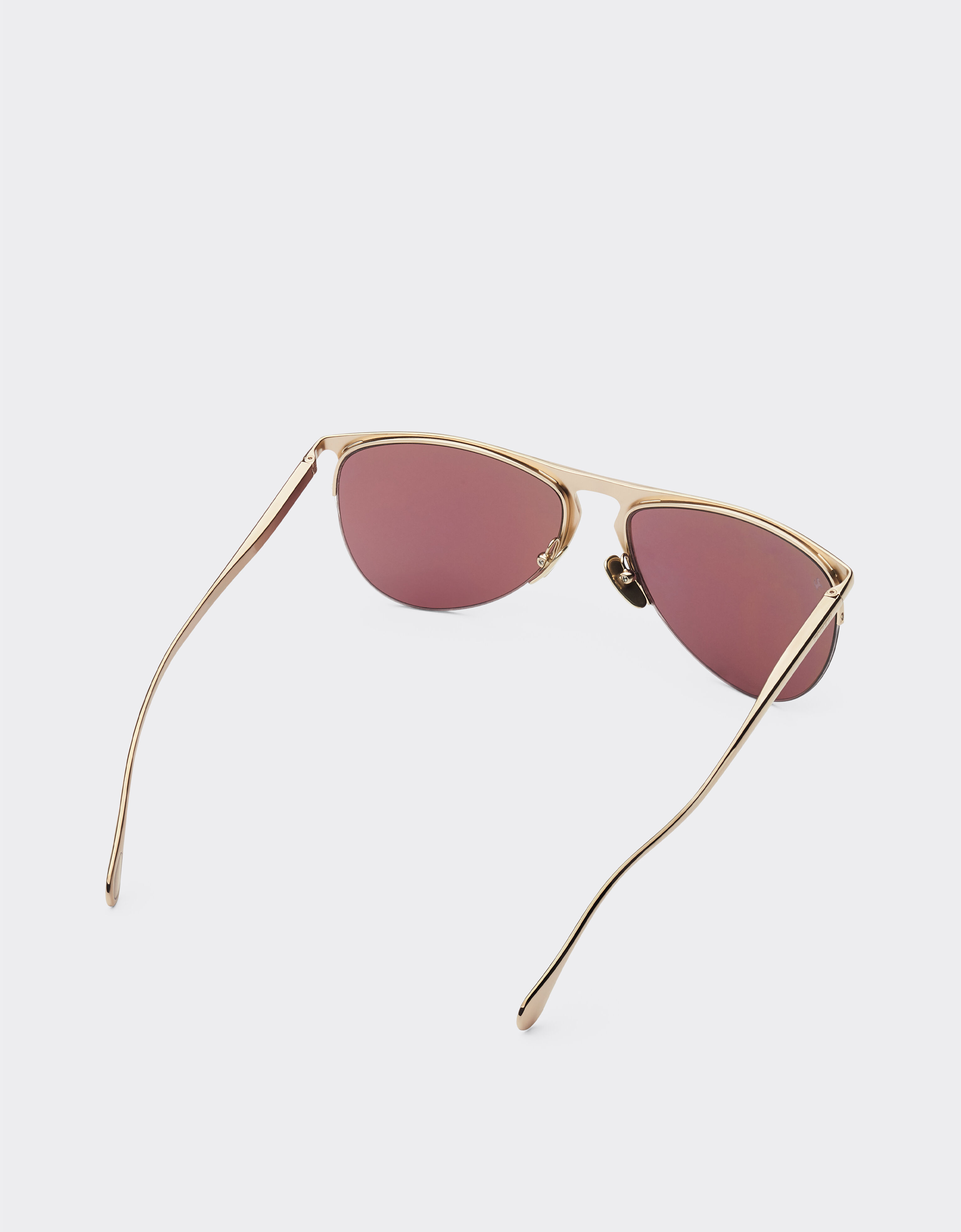 Ferrari Ferrari sunglasses in gold-tone metal with exclusive burgundy lens Gold F1533f