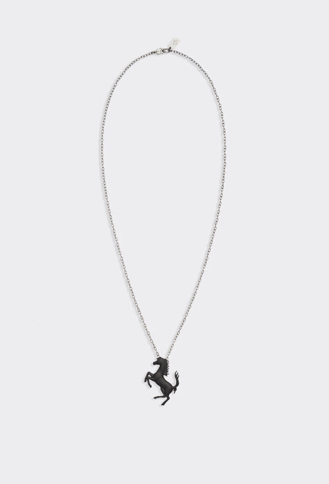Ferrari Necklace with Prancing Horse Charcoal 20252f
