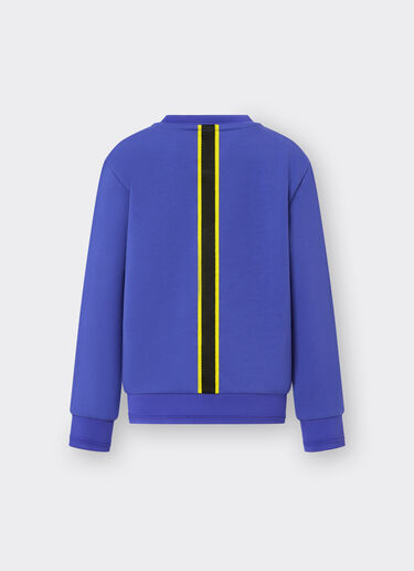 Ferrari Cotton jumper with 3D taping Antique Blue 48527fK