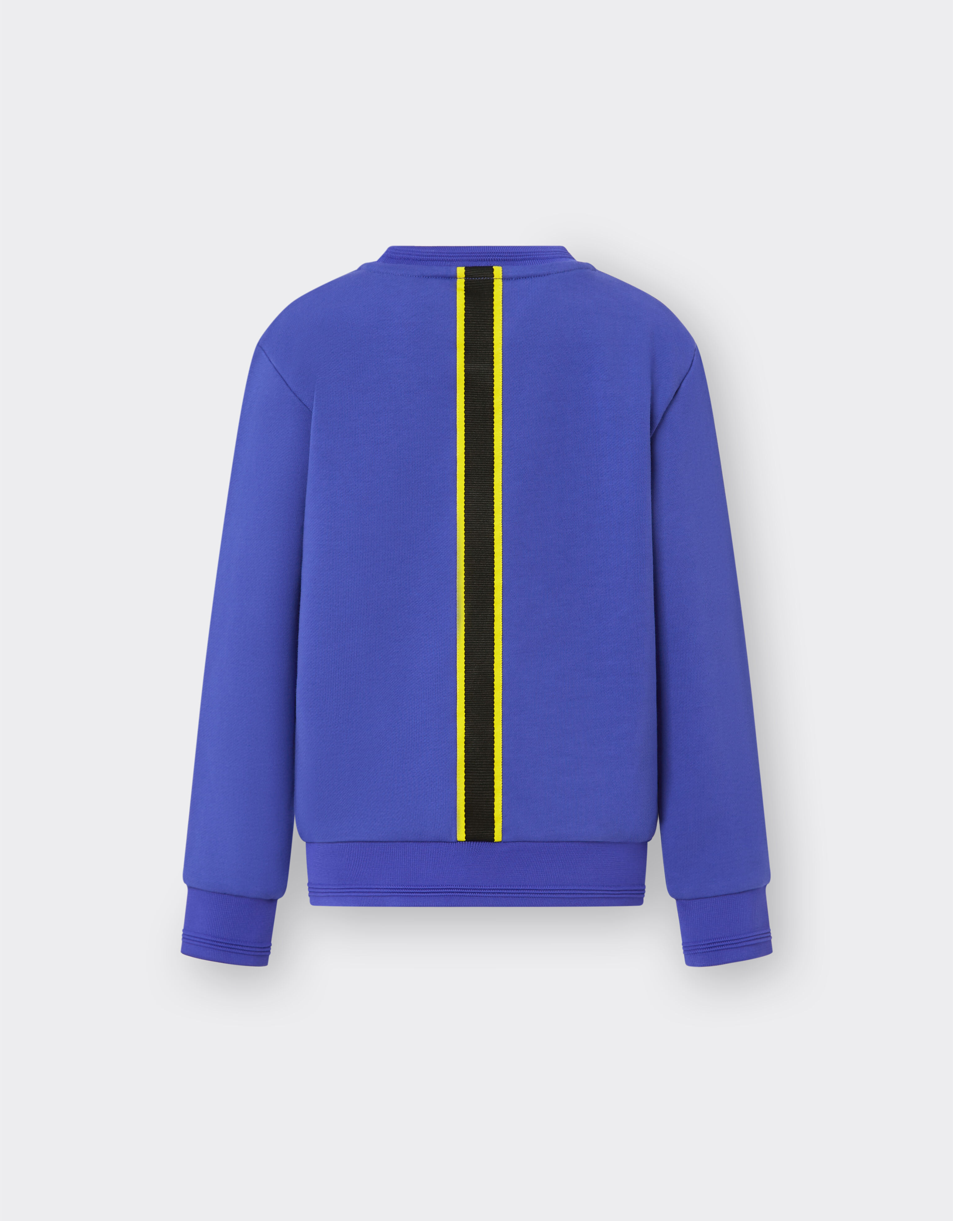 Ferrari Cotton jumper with 3D taping Antique Blue 48527fK