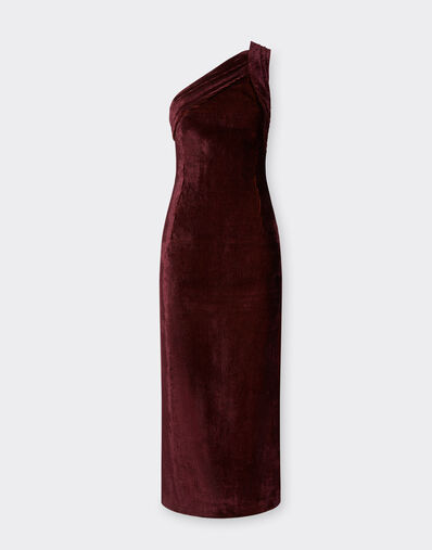 Ferrari Shiny corduroy dress Mahogany 22644f
