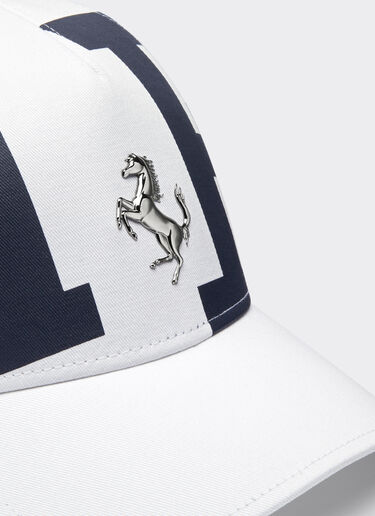 Ferrari 法拉利徽标棉质斜纹棒球帽 光学白 47084f