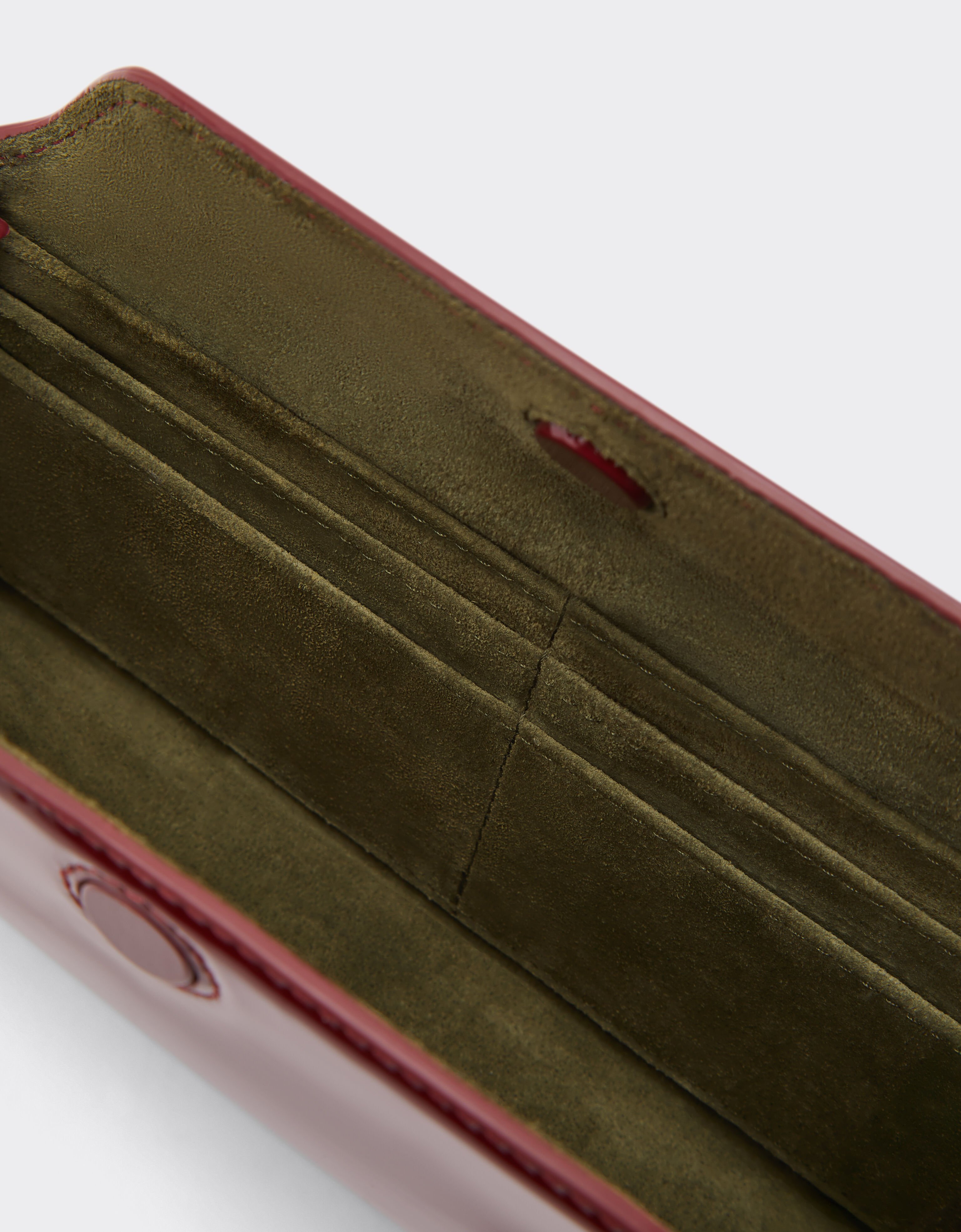 Ferrari Ferrari Dino leather wallet with shoulder strap Cherry 49275f