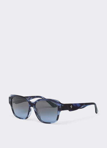Ferrari Ferrari sunglasses in striped blue acetate with polarised gradient blue lenses Blu Scozia LA031f