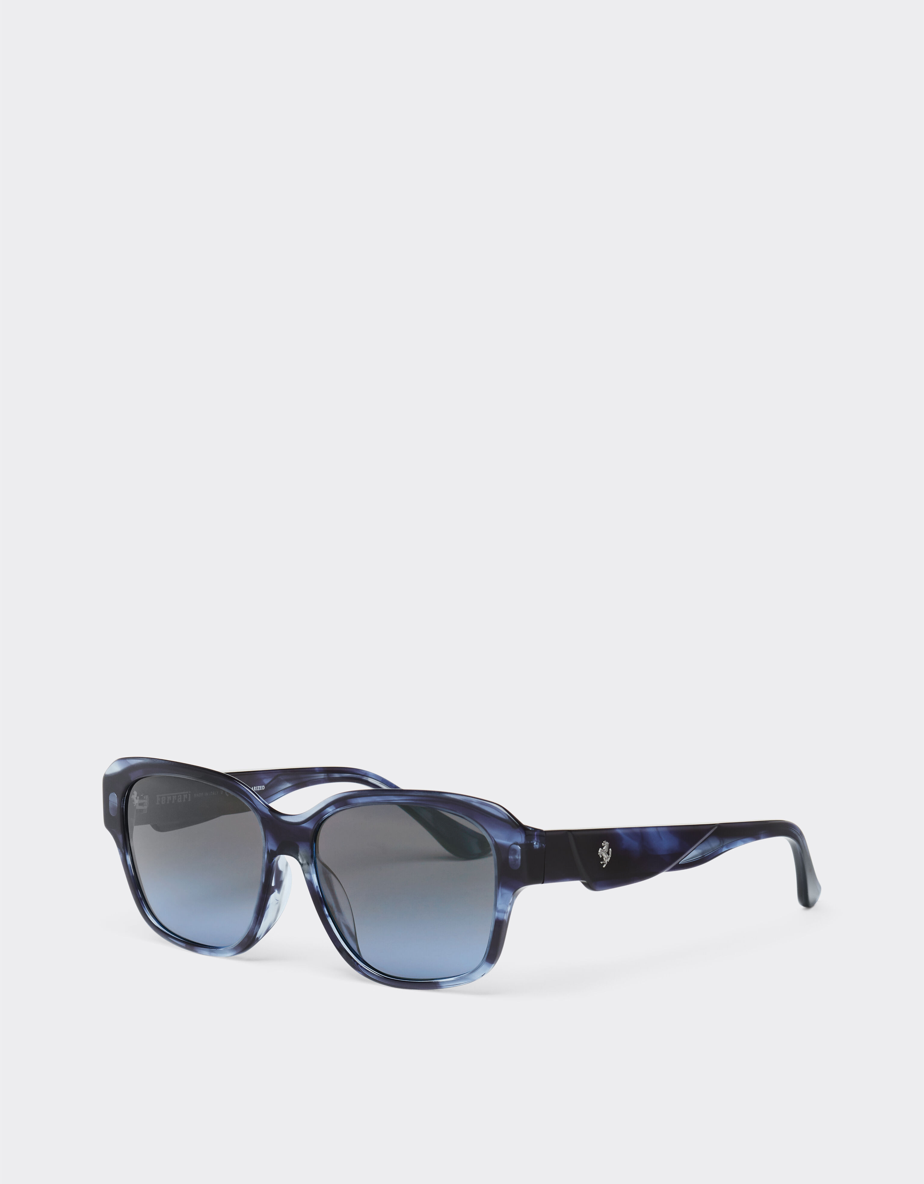Ferrari Ferrari sunglasses in striped blue acetate with polarised gradient blue lenses Blu Scozia LA031f