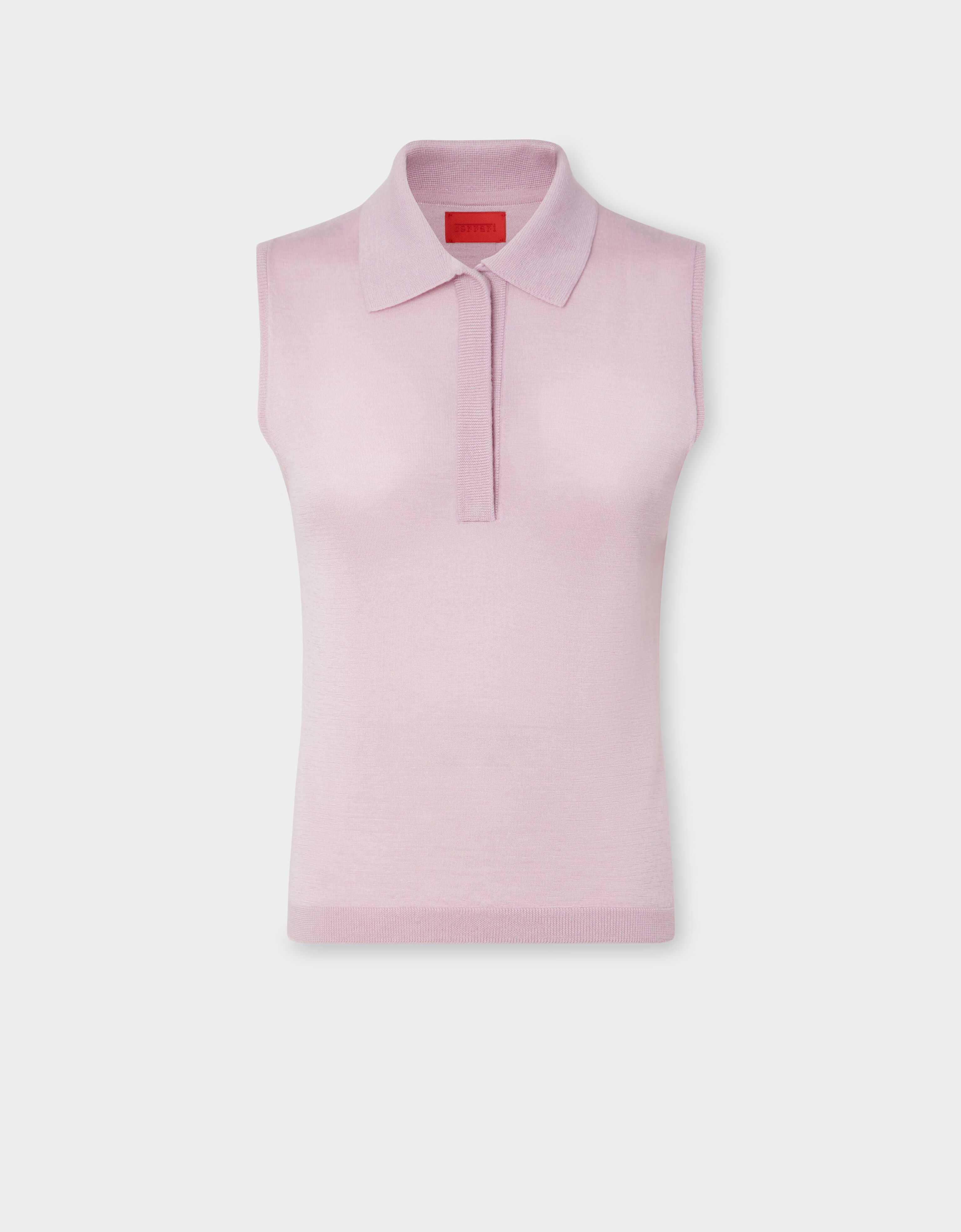 Ferrari Polo senza maniche in cashmere e seta Glicine 22748f
