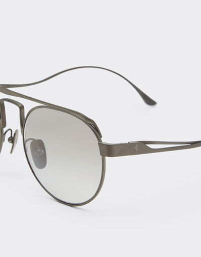 Ferrari Ferrari sunglasses in matte gunmetaltitanium with silver mirrored lenses Gunmetal LA0ENf